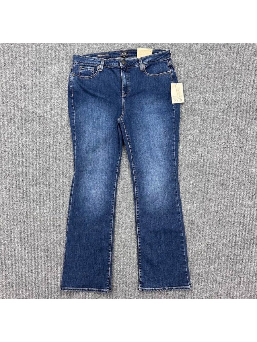 NYDJ Barbara Bootcut Cooper Stretch Denim Blue Jeans Womens size 16 NEW